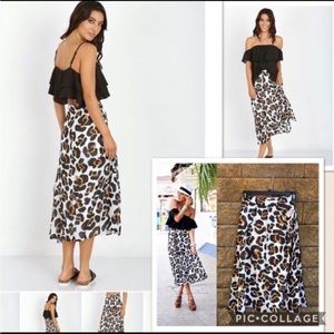 White high waisted leopard skirt - Show Me Your Mimi